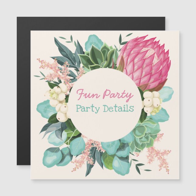 Floral Any Event Magnetic Invitation (Front/Back)