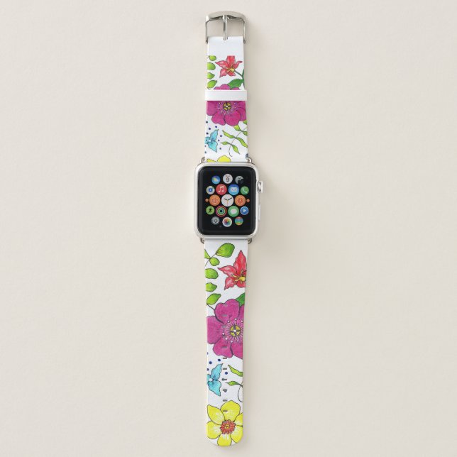 Floral  apple watch band (Front)