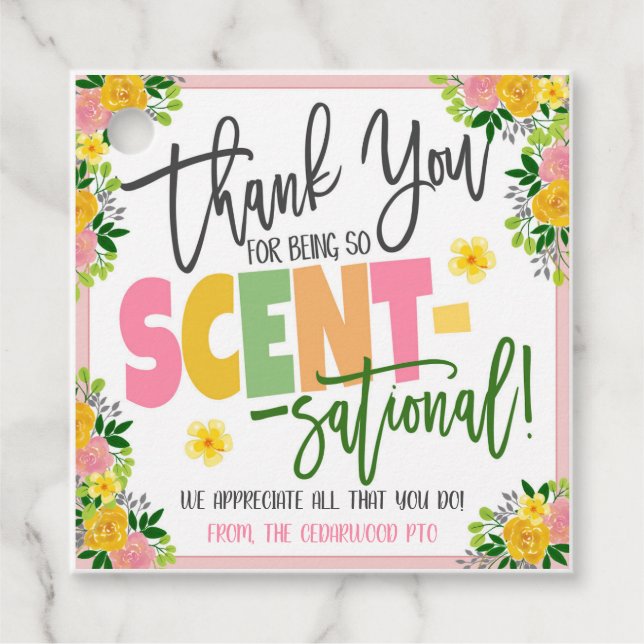 Floral Appreciation Gift Tag (Front)