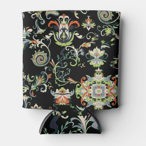 Floral Arabic Ornament Seamless Traditional Can Cooler