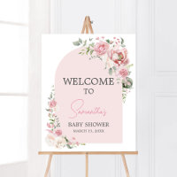Floral Arch Baby in Bloom Baby Shower Welcome