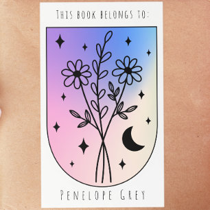 Floral Arch Celestial Hologram Pastel Book Plate