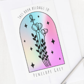 Floral Arch Hologram Pastel Book Plate