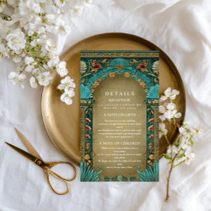 Floral Arch Islamic Wedding Enclosure Card