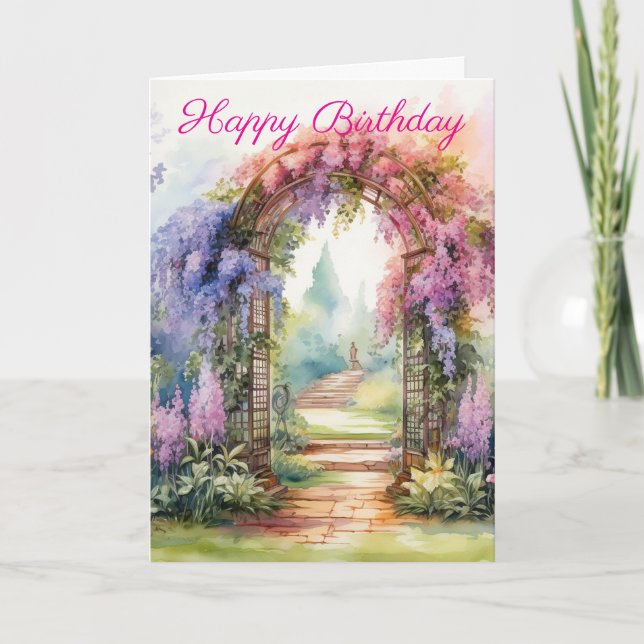 Floral Arch Landscape Card (Front)
