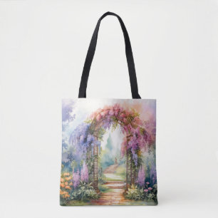Floral Arch Landscape Tote Bag