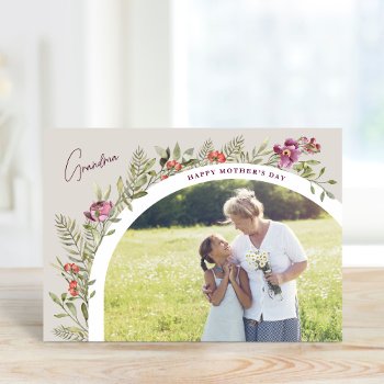 Floral Arch Photo Happy Mother's Day Card by rileyandzoe at Zazzle