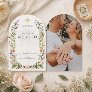 Floral Arch Photo Save the Date