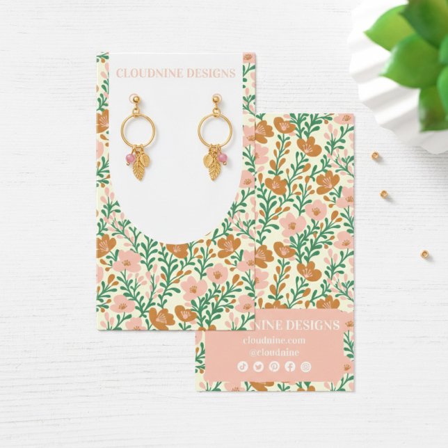 Floral Arch Pink GreenEarring Jewelry Display Card (Floral Arch Pink Green Earring Jewelry Display Card
)