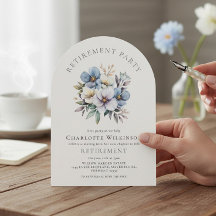 Floral Arch Retirement Party Invitation