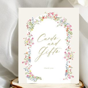 floral arch spring Cards Gifts bridal shower sign