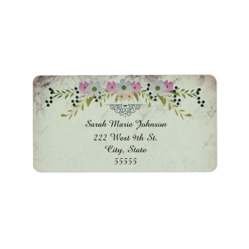 Floral Arch Wedding Address Labels