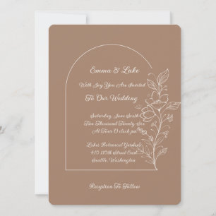 Floral Arch Wedding Invitation