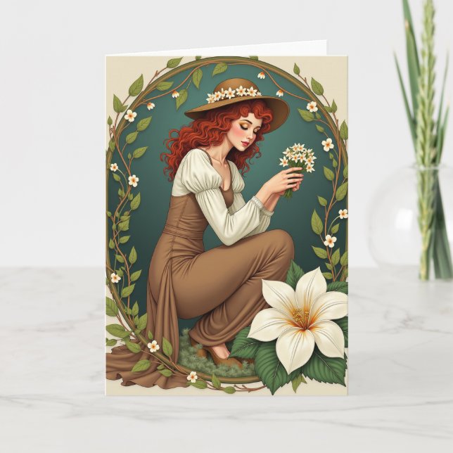Floral Archway Portrait Card (Front)