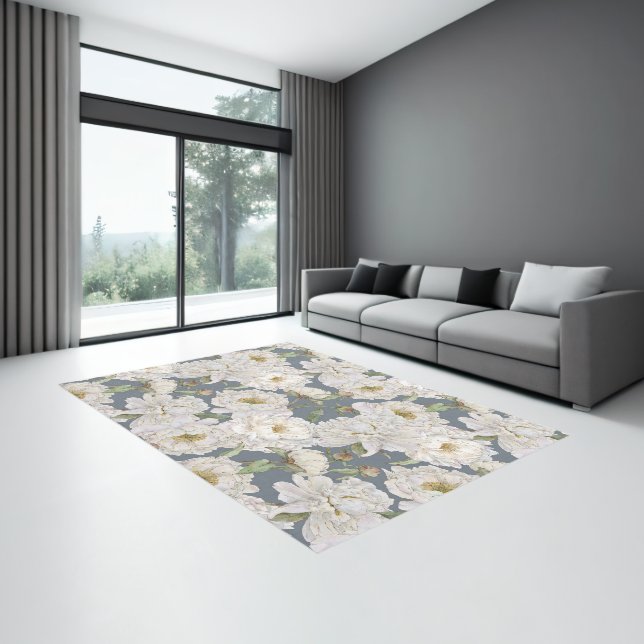 Floral Area Rug – Timeless Elegance & Romantic (Insitu (Indoor 3))