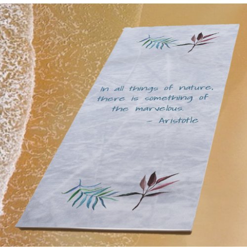 Floral Aristotle Nature Quote Yoga Mat