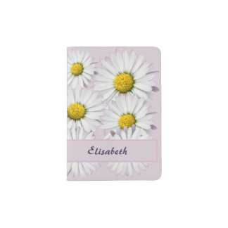 Floral Arrangement of White and Yellow Daisies Passport Holder