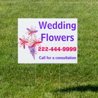 Floral Arranging Business Yard Sign