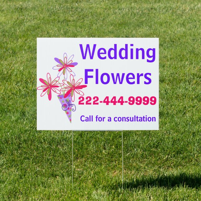 Floral Arranging Business Yard Sign (Insitu)