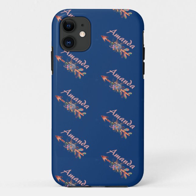 Floral arrows personalized  Case-Mate iPhone case (Back)