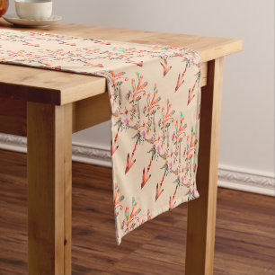 Floral arrows short table runner