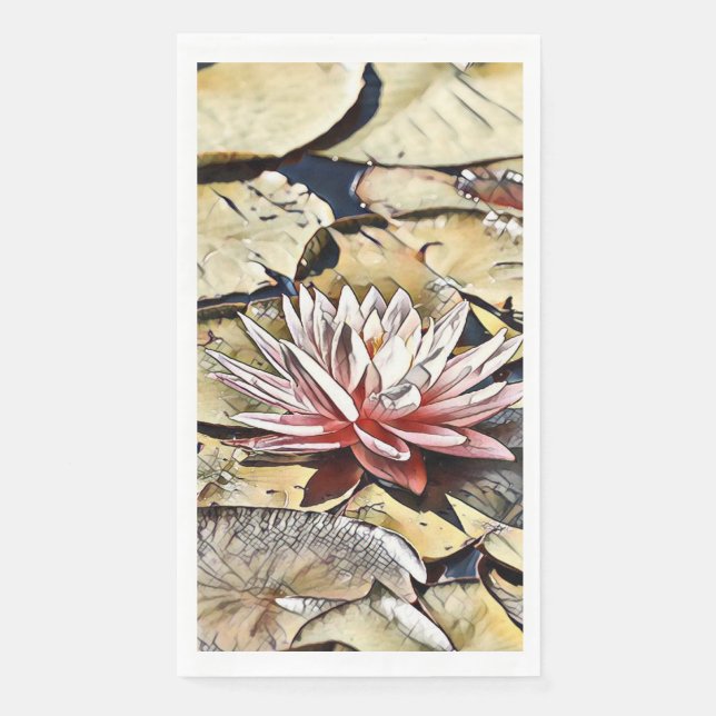 Floral art 01-23 paper guest towels (Front)