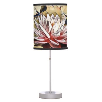 Floral Art 01-23 Table Lamp by MehrFarbeImLeben at Zazzle