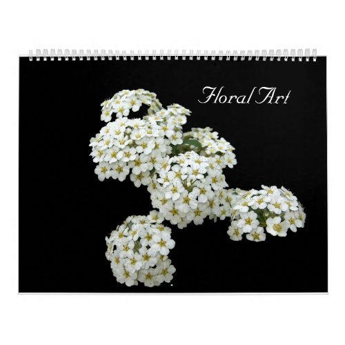 Floral Art 12 Month Calendar