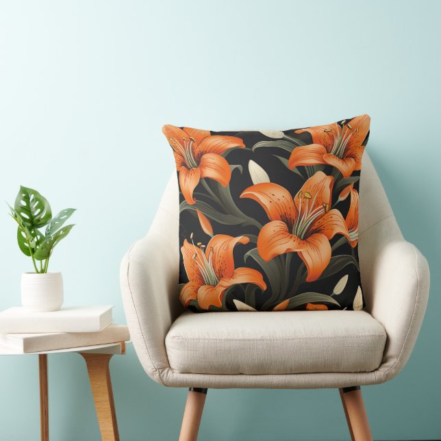FLORAL ART #1 THROW PILLOW (Chair)
