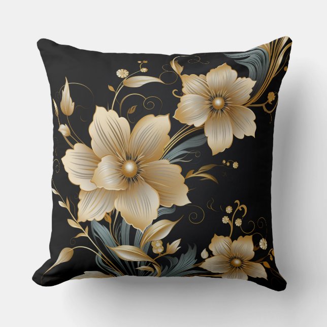 FLORAL ART #2 THROW PILLOW (Front)