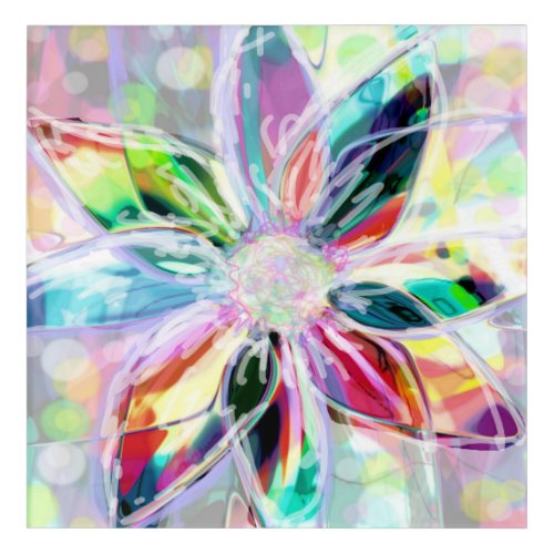 Floral Art Acrylic Ready to Hang Original Abstract