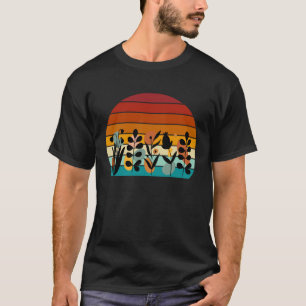 Floral Art At Sunset Boho Wildflowers Wildflower T-Shirt
