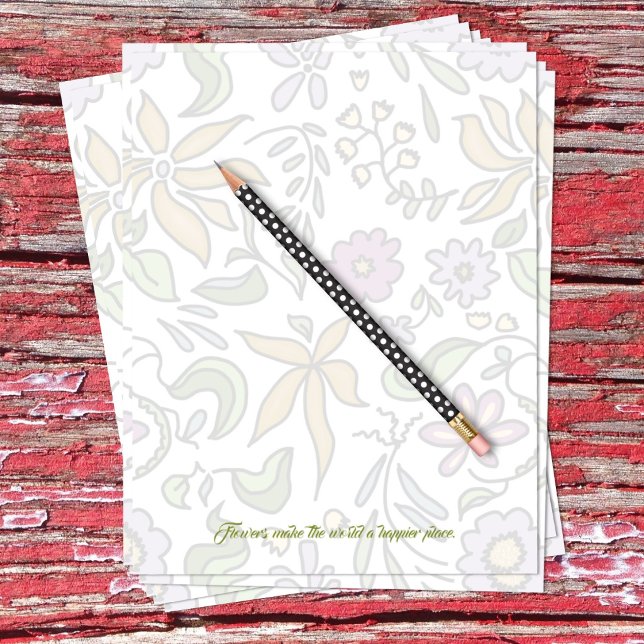 Floral Art Blank Scrapbook Paper (Creator Uploaded)