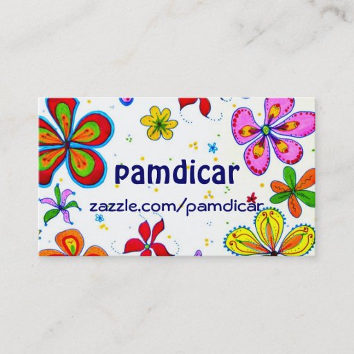Customizable Floral Art Business Card