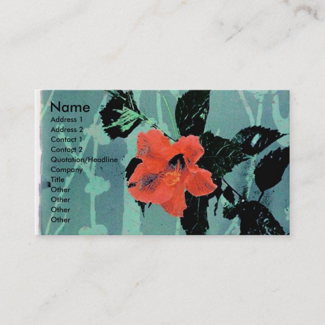 Floral Art Business Card (Front)