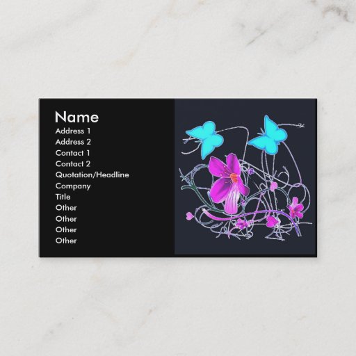 Customizable Floral Art Business Cards