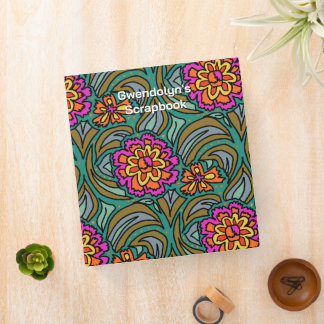 Floral Art Custom Scrapbook Binder