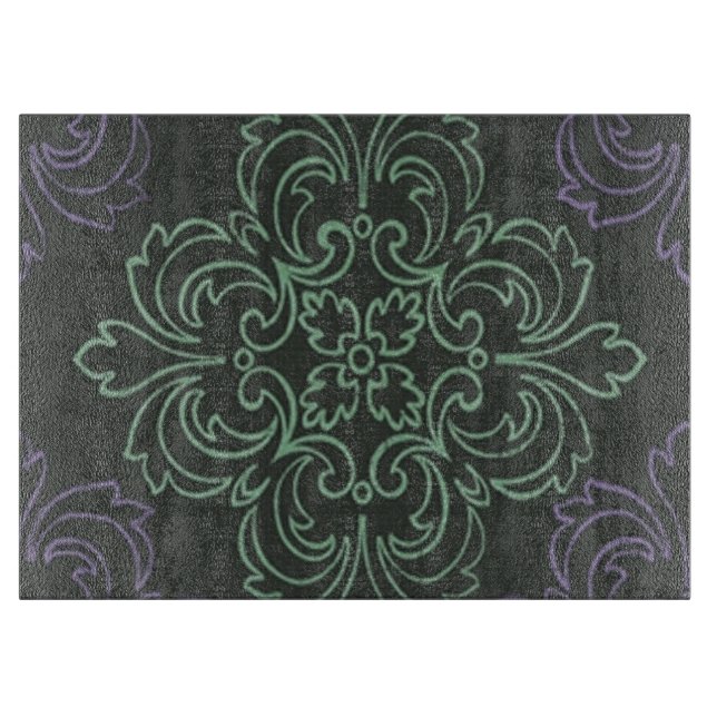 Floral Art Cutting Board (Front)