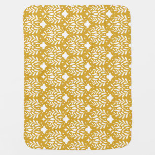 Floral Art Deco: Modern Damask Baby Blanket