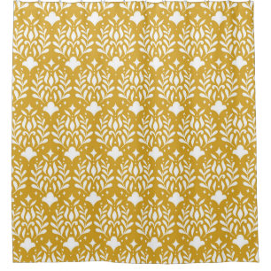 Floral Art Deco: Modern Damask Shower Curtain