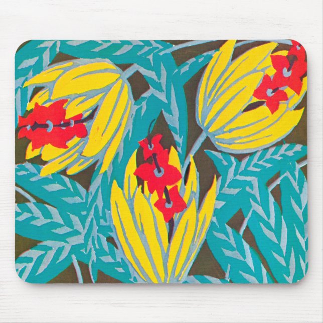 Floral Art Deco Mousepad #2 (Front)