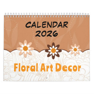 Floral Art Decor - 2026 Calendar