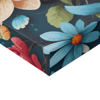 floral  art faux canvas print