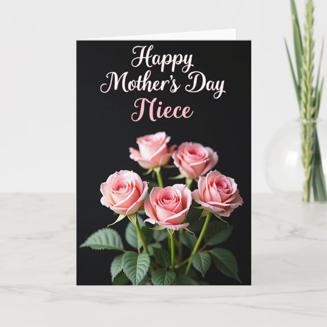 Floral Art Happy Mothers Day Card (Front)