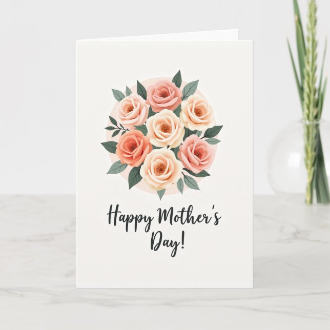 Floral Art Mothers Day Card (Front)