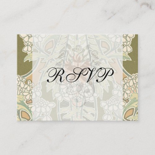 floral art nouveau business cards