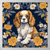 Cavalier King Charles Spaniel dog photo poster