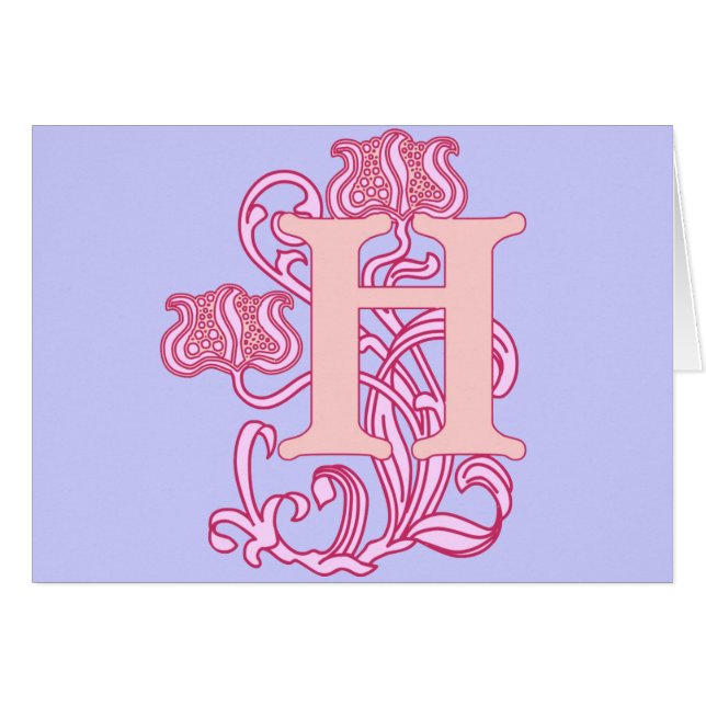 Floral Art Nouveau Monogram (Front Horizontal)