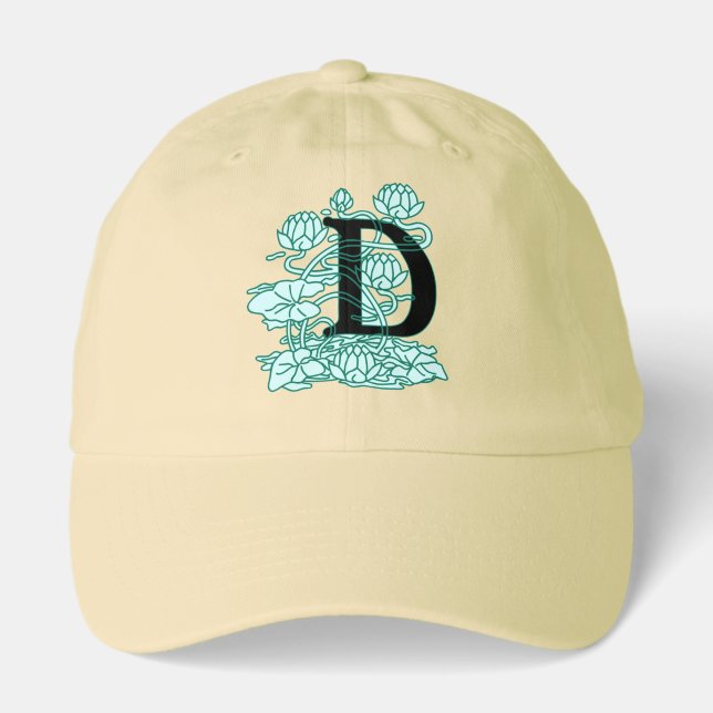 Floral Art Nouveau Monogram Hat (Front)