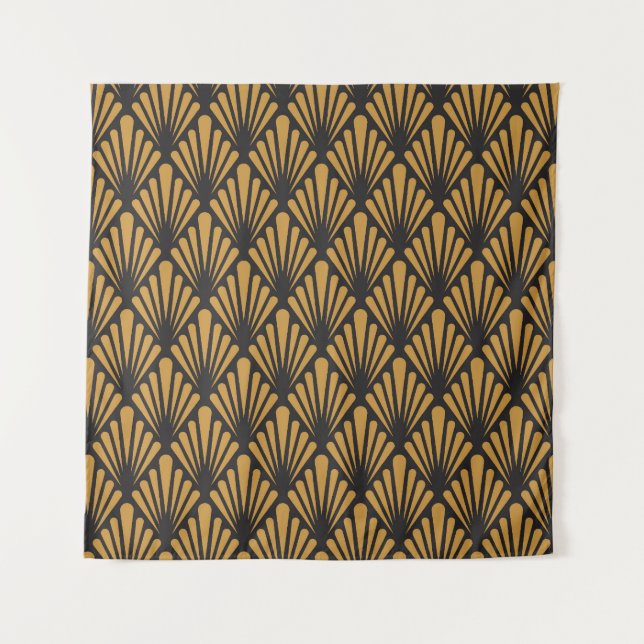 Floral Art Nouveau, retro pattern Tapestry (Front)